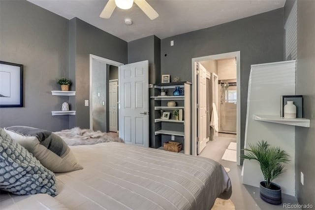 bedroom with ceiling fan