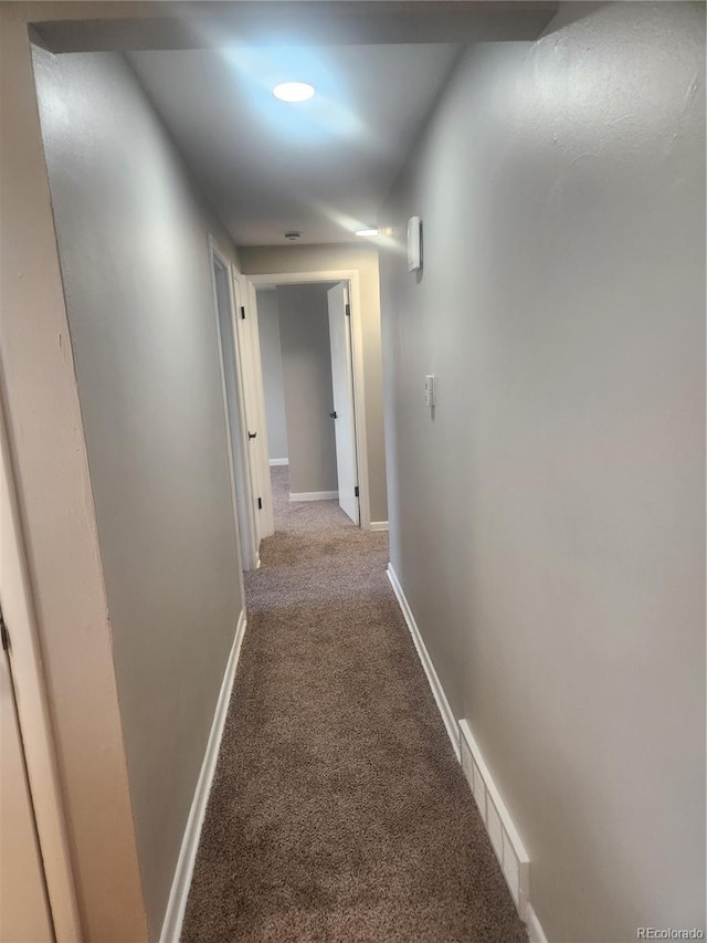 4730 Carr St, Wheat Ridge, CO 80033 - hall featuring baseboards, visible vents, and carpet floors
