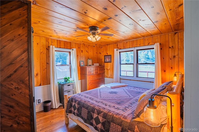 24938 US Highway 50, Cotopaxi, CO 81223 - bedroom with wooden ceiling, wood walls, and wood finished floors