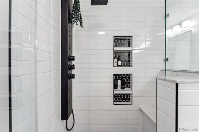 full bathroom with walk in shower