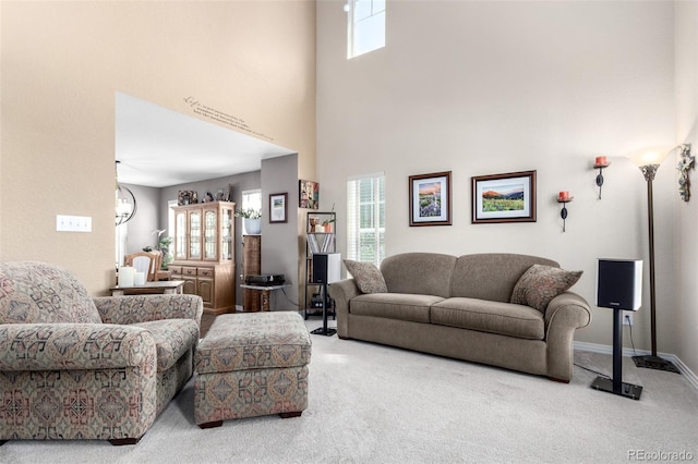 7234 S Kellerman Way, Aurora, CO 80016 - carpeted living room with a high ceiling