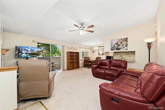 8404 Everett Way Unit A, Arvada, CO 80005 - living room featuring ceiling fan and carpet flooring