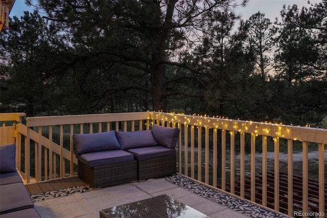 view of deck at dusk