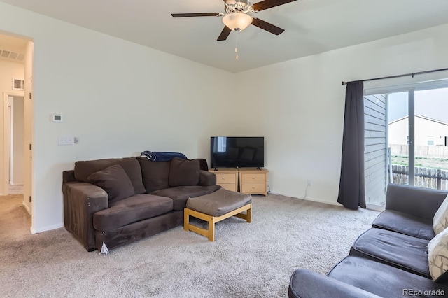 215 N Stewart St, Keenesburg, CO 80643 - carpeted living room with ceiling fan