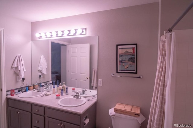 8200 E 8th Ave Unit 1203, Denver, CO 80230 - full bath with double vanity and curtained shower