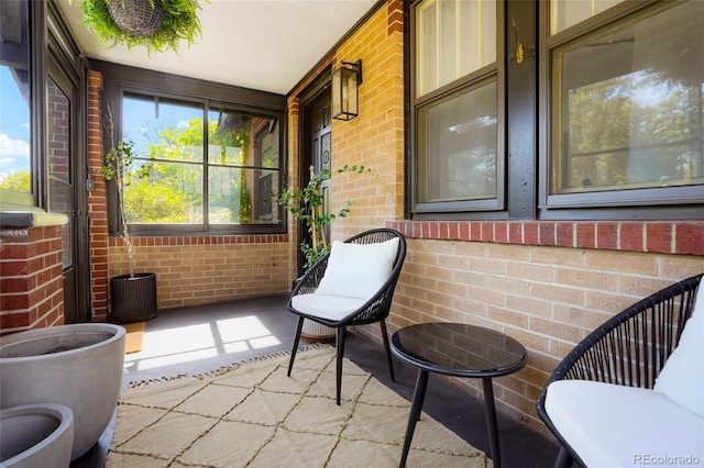 view of sunroom