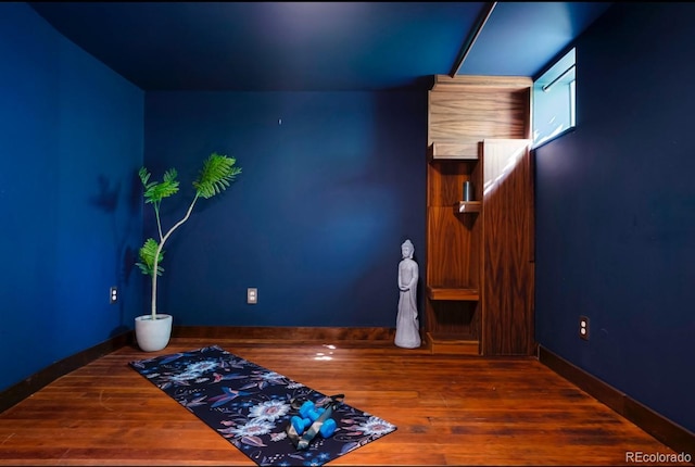 interior space featuring dark hardwood / wood-style flooring