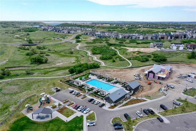 1962 Canyonpoint Ln, Castle Pines, CO 80108 - aerial view of property's location with a pool area