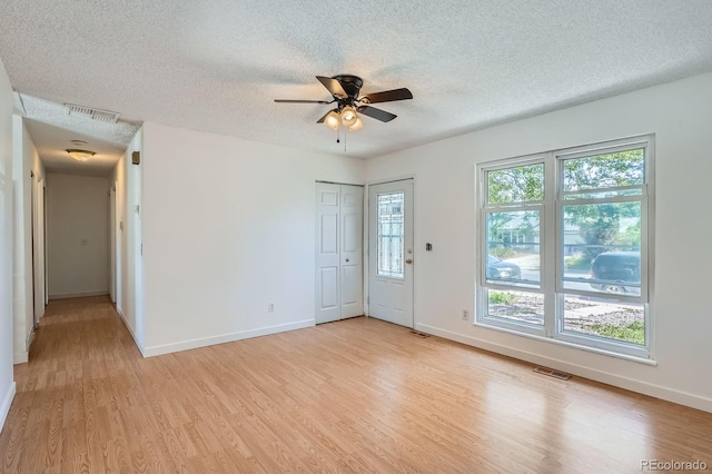 2615 S Laredo Ct, Aurora, CO 80013 - unfurnished room featuring light wood-style flooring, a textured ceiling, and a ceiling fan