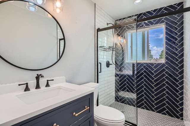 2615 S Laredo Ct, Aurora, CO 80013 - bathroom featuring vanity and a stall shower