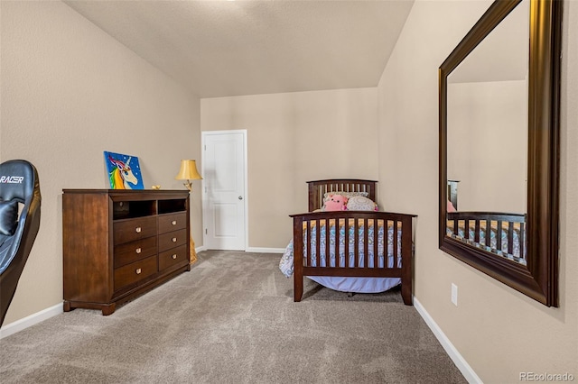 bedroom with carpet