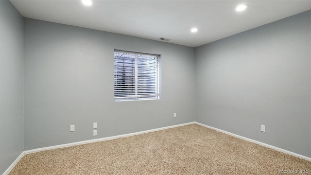 view of carpeted empty room