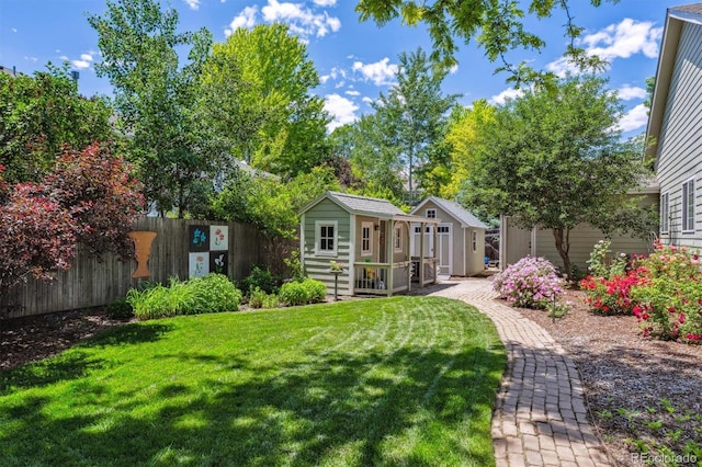 3145 Stevens Cir, Erie, CO 80516 - view of yard featuring an outdoor structure
