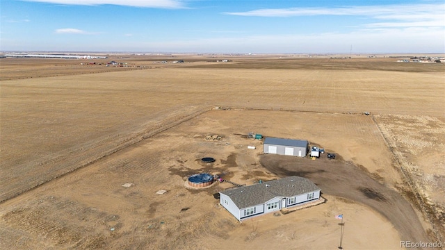 bird's eye view with a rural view