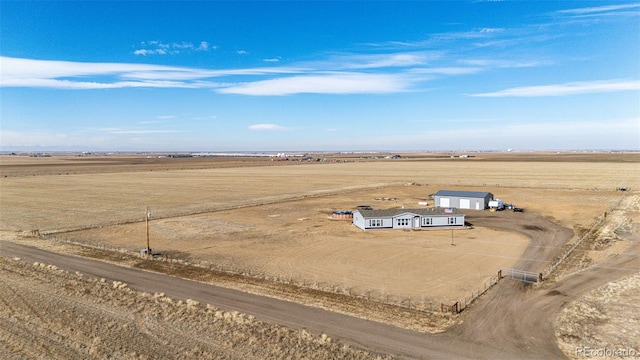 bird's eye view with a rural view