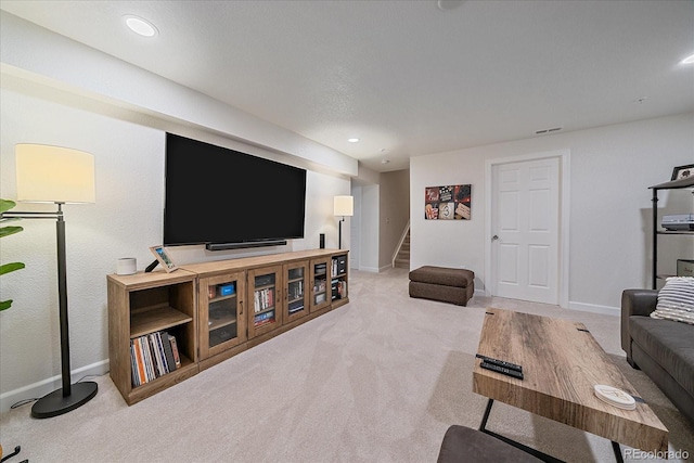 view of carpeted living room