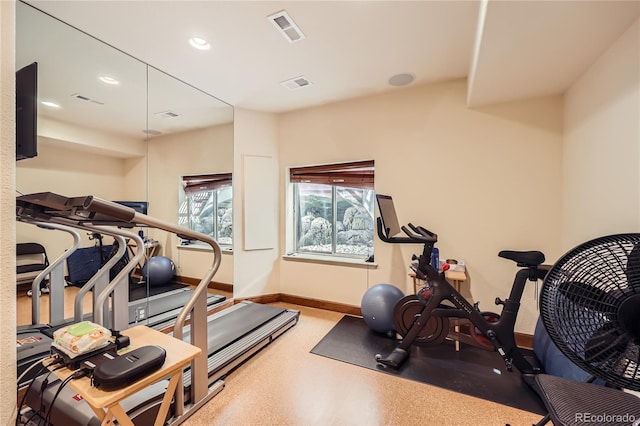 2369 Bayberry Ln, Castle Rock, CO 80104 - workout area featuring baseboards and recessed lighting