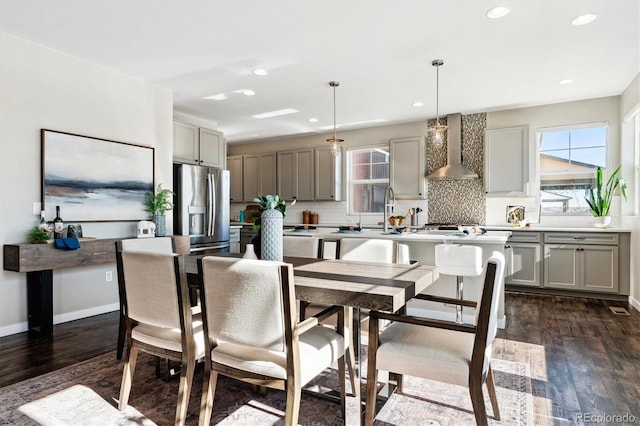 dining room featuring dark hardwood / wood-style floors