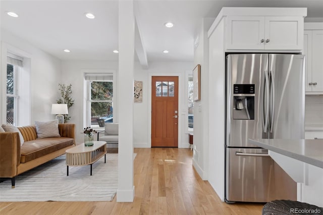 interior space featuring light wood-type flooring