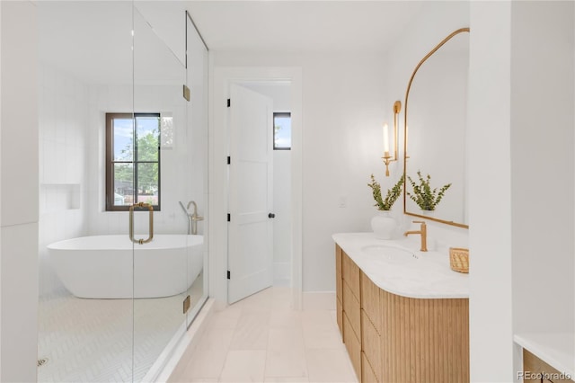 4452 Xavier St, Denver, CO 80212 - full bath featuring vanity and a freestanding bath