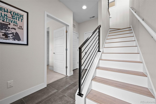 3480 E 31st Ave, Denver, CO 80205 - staircase with recessed lighting and baseboards