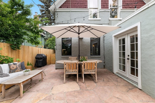 3424 W 31st Ave, Denver, CO 80211 - view of patio / terrace with french doors, outdoor dining space, and area for grilling