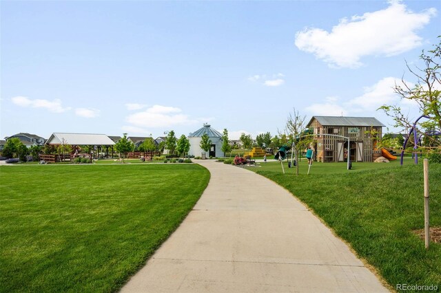 2078 Autumn Moon Dr Unit 3, Windsor, CO 80550 - view of property's community featuring a lawn and a gazebo