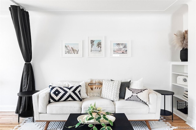 2313 S Race St Unit A, Denver, CO 80210 - living area featuring wood finished floors and baseboards