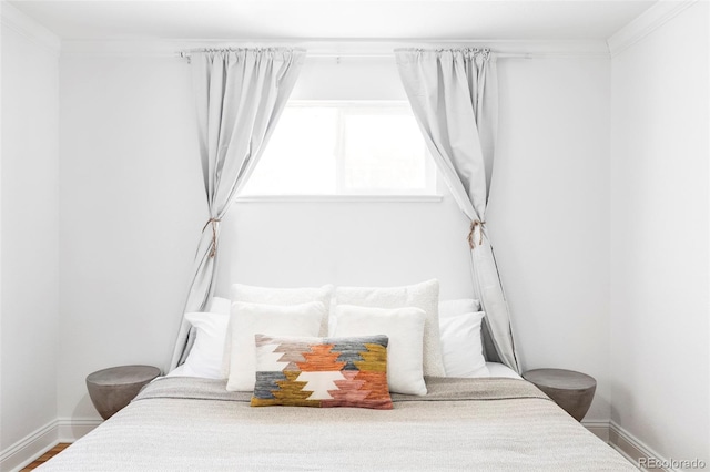 2313 S Race St Unit A, Denver, CO 80210 - bedroom featuring baseboards and crown molding