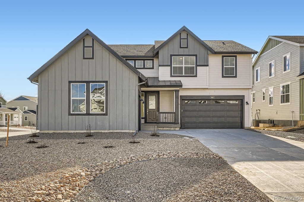 view of front of house featuring a garage