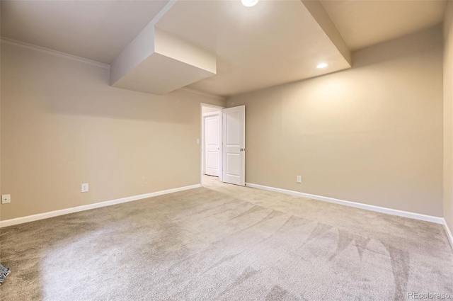 940 Kearney St, Denver, CO 80220 - carpeted empty room featuring recessed lighting and crown molding