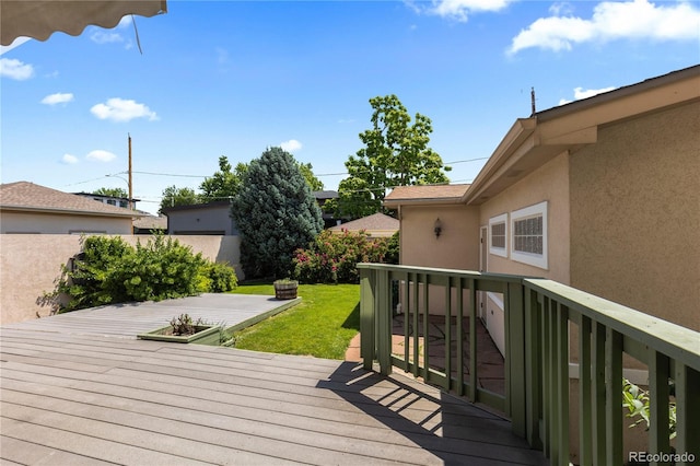 1172 S Steele St, Denver, CO 80210 - wooden deck with a lawn