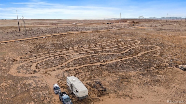 drone / aerial view featuring a rural view