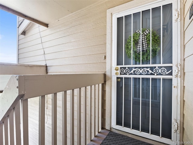 view of doorway to property