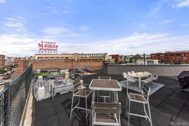 view of patio / terrace with a grill