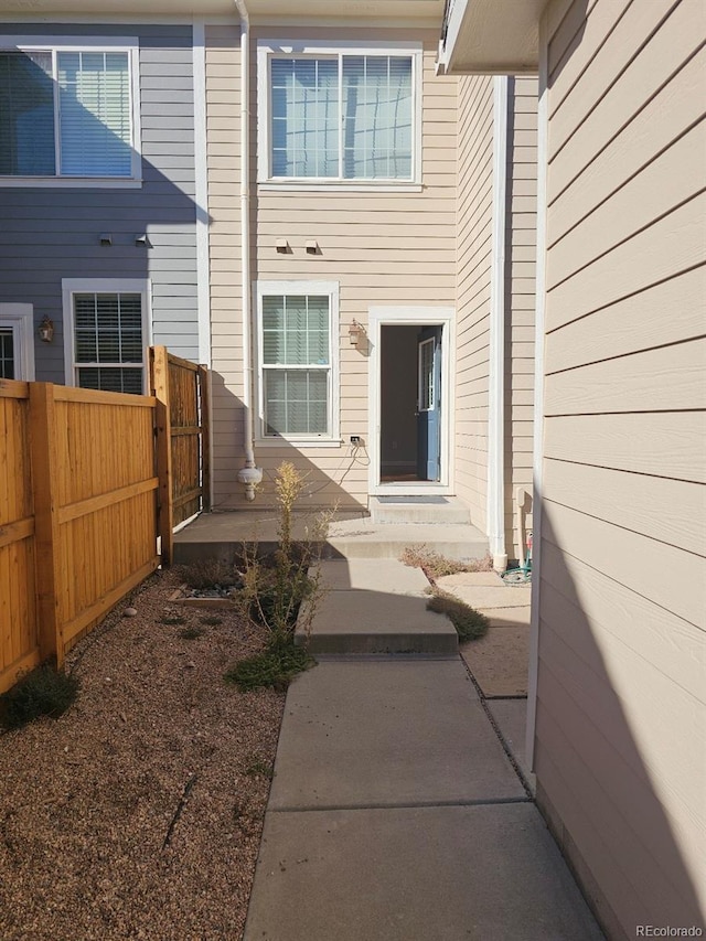 view of doorway to property