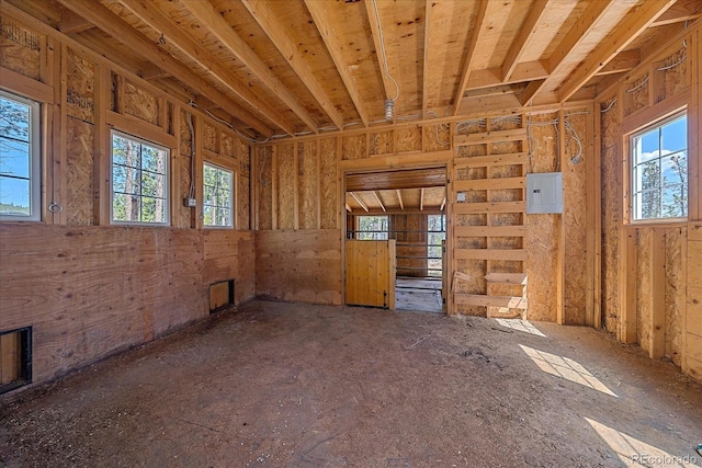 miscellaneous room featuring a healthy amount of sunlight and electric panel