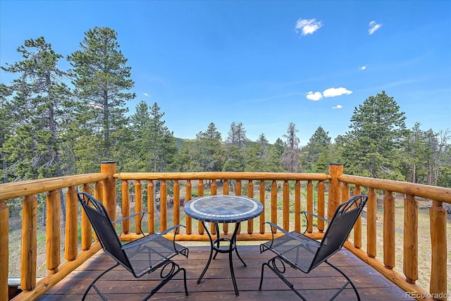 view of wooden terrace