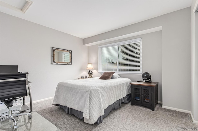 view of carpeted bedroom