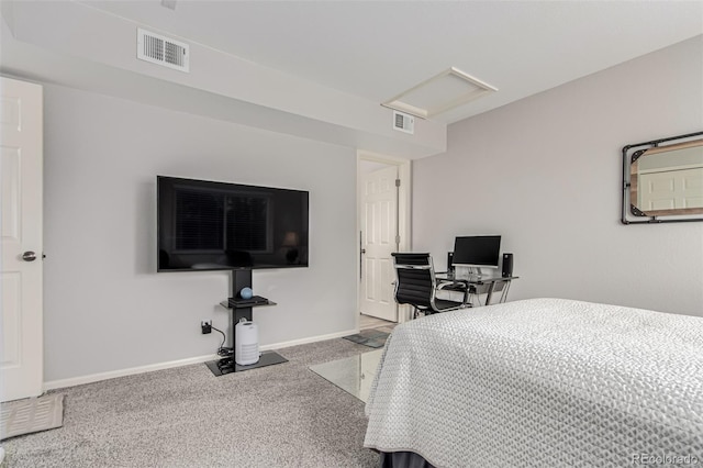 view of carpeted bedroom