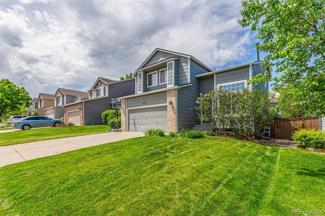 4935 Apollo Bay Dr, Highlands Ranch, CO 80130 - view of front facade featuring brick siding, an attached garage, and concrete driveway