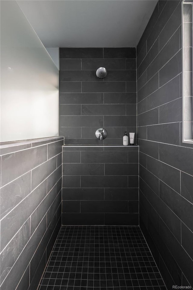 654 S Shoshone St, Denver, CO 80223 - bathroom featuring a tile shower
