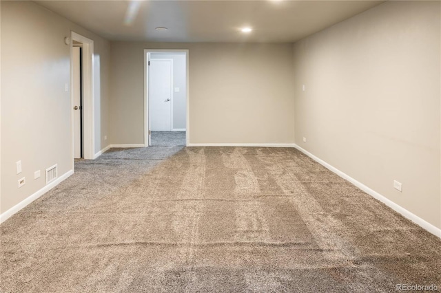 654 S Shoshone St, Denver, CO 80223 - carpeted spare room with baseboards and recessed lighting