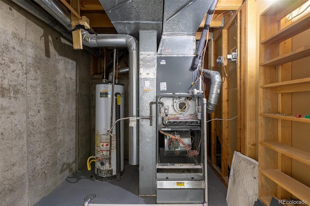 3256 S Nucla St, Aurora, CO 80013 - utility room featuring gas water heater and heating unit