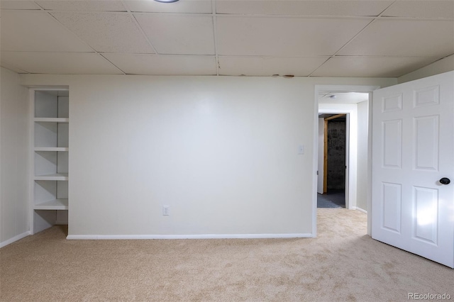 3256 S Nucla St, Aurora, CO 80013 - empty room featuring carpet, a drop ceiling, and baseboards