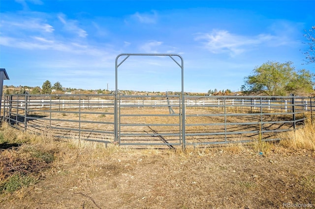 view of yard featuring a rural view