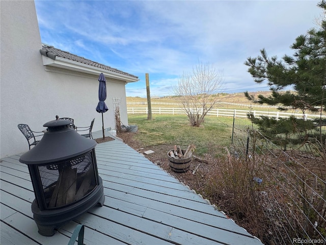 595 W Oak Hill Ln, Castle Rock, CO 80108 - wooden deck with a view of countryside