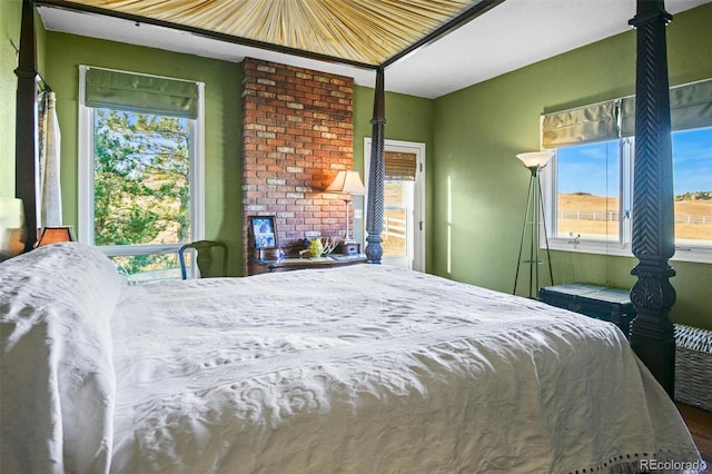 595 W Oak Hill Ln, Castle Rock, CO 80108 - bedroom featuring multiple windows and wood finished floors