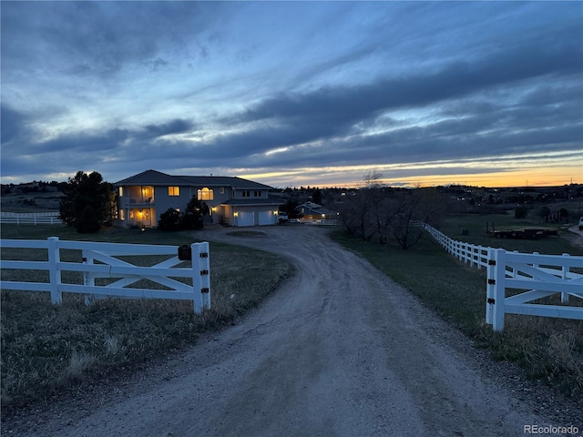 595 W Oak Hill Ln, Castle Rock, CO 80108 - view of dirt / gravel driveway featuring a gated entry