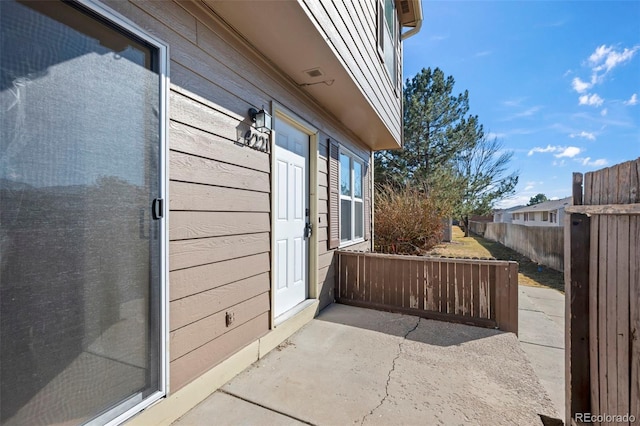 view of patio with fence